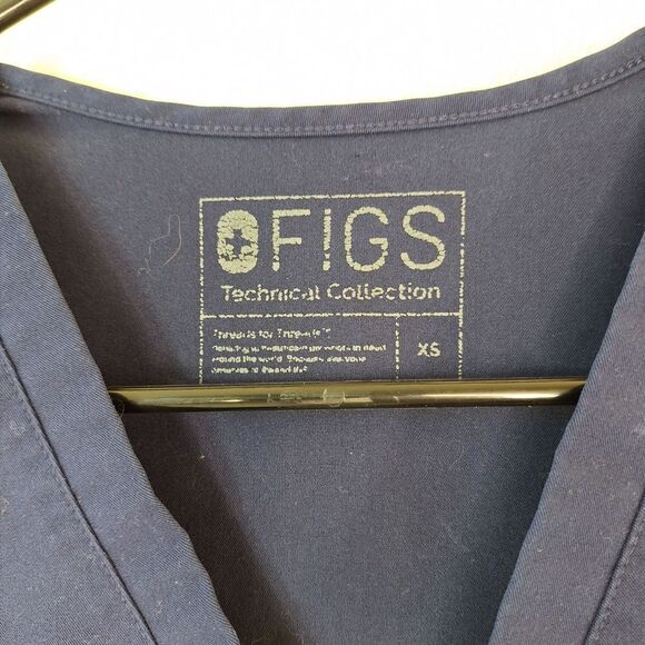 Figs Casma 3 pocket Navy Top XS - Picture 4 of 7